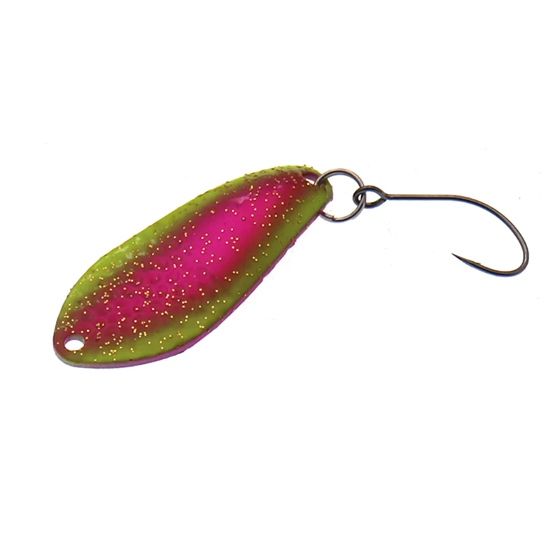 Cuchara de pesca de trucha, 4g, 37mm, cuchara colorida, plantilla de Metal de cobre, señuelo de pesca, señuelos giratorios para trucha, perca, salmón - imagen 4