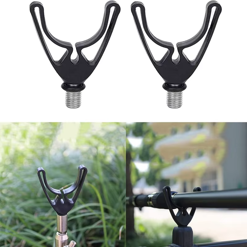 YOTO Reposapiés para caña de pescar negro – Soporte plástico ajustable - imagen 5