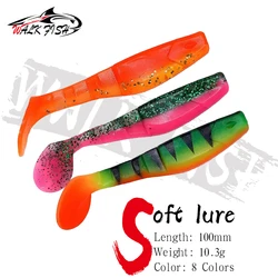 WALK FISH Vinilos Shad doble color para pesca en agua dulce