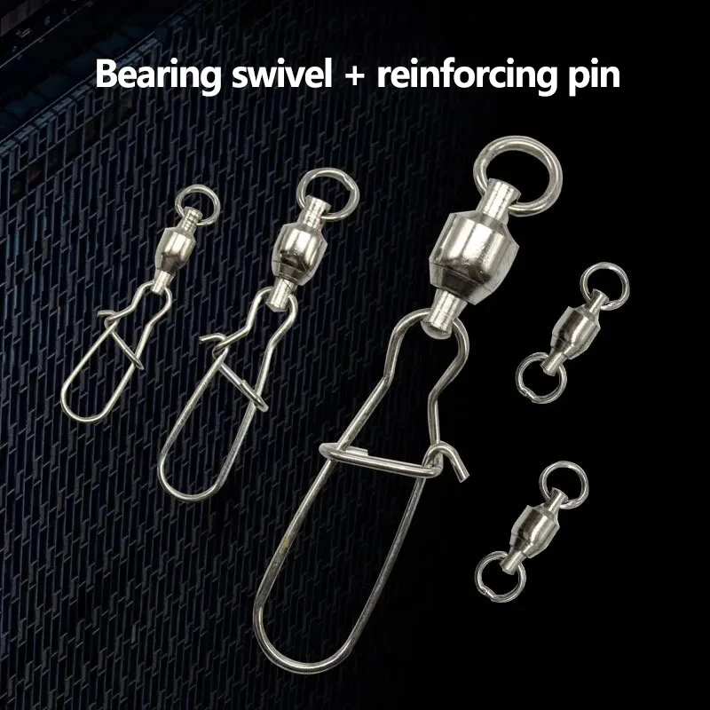 Aparejos de pesca de acero inoxidable, accesorios pequeños, 0 #-10 #, broche giratorio - imagen 5