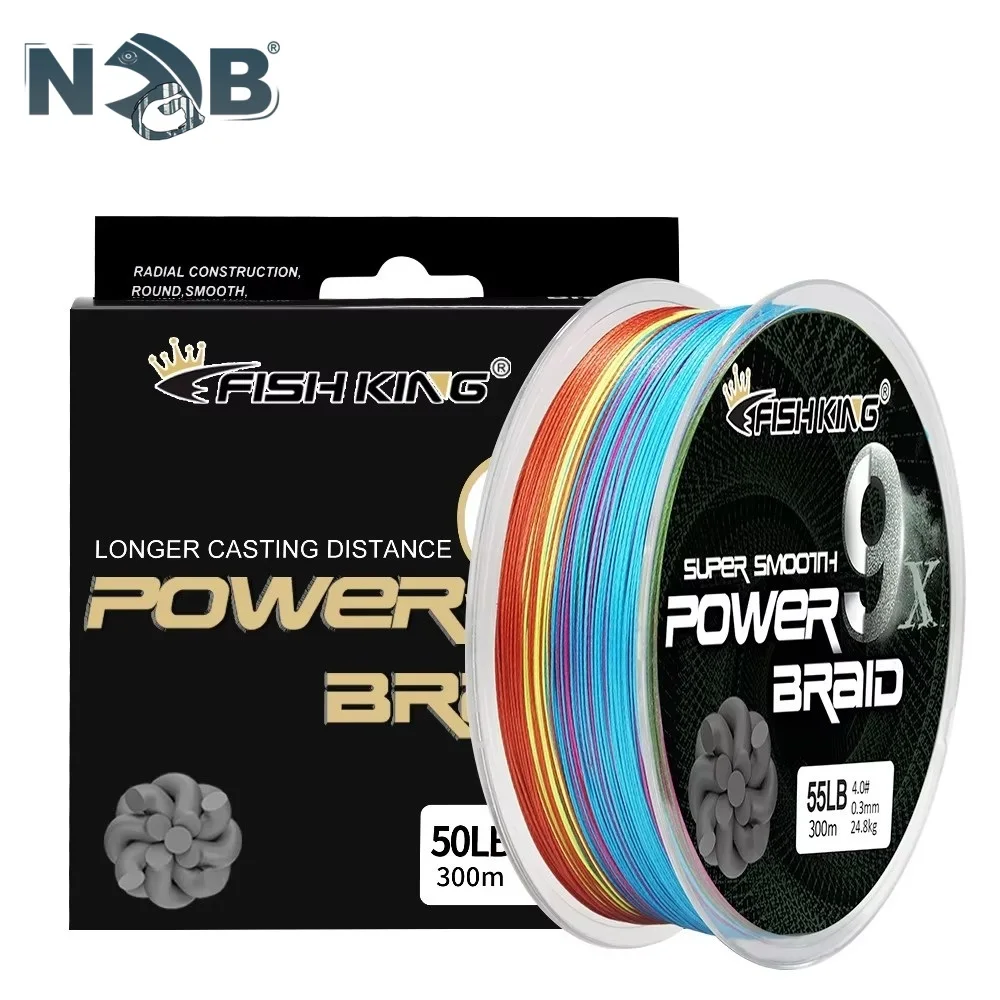 Línea de pesca NGB 300M/500M PE Multicolor 9 hebras líneas trenzadas 20-100LB multifilamento para aparejos de pesca de barco - imagen 3