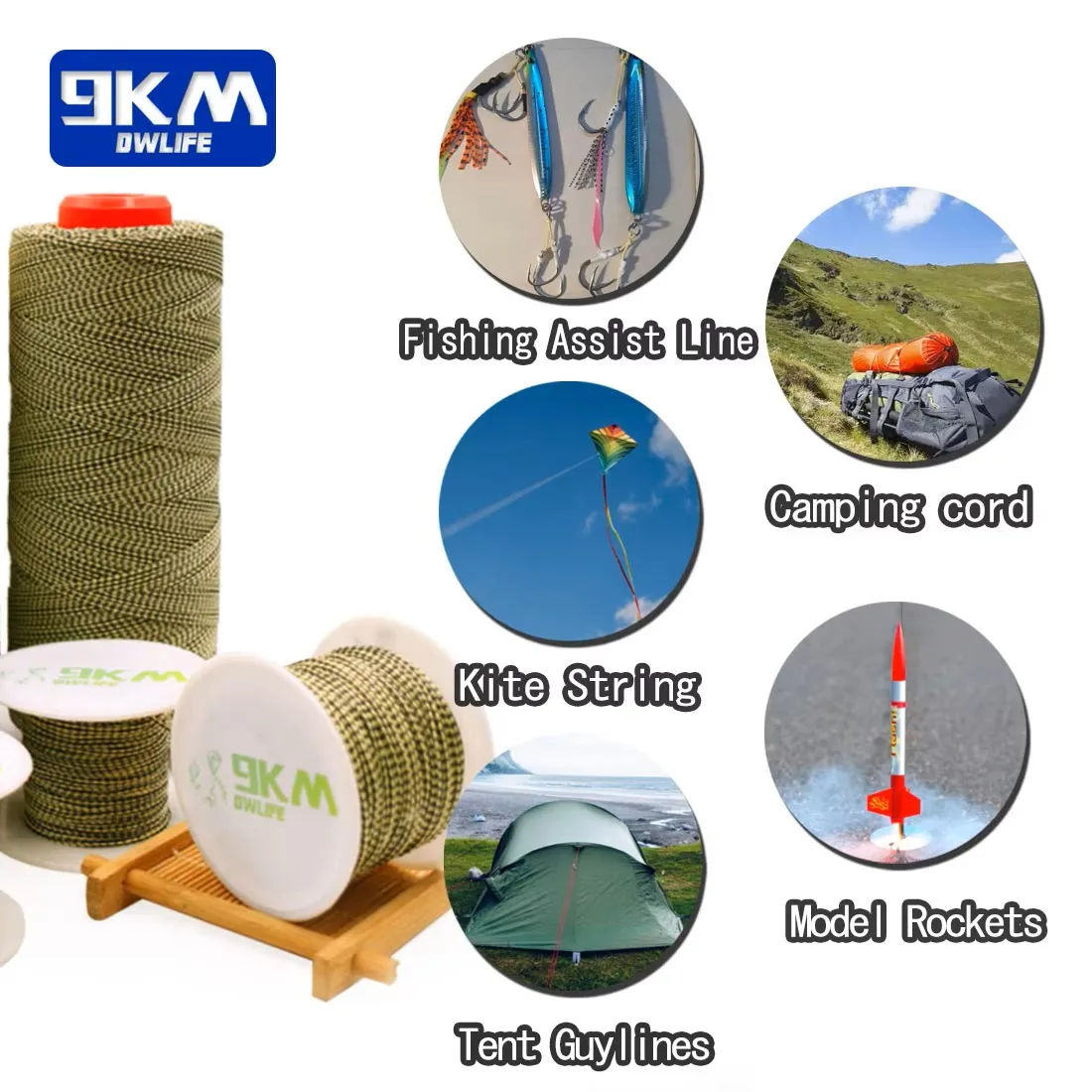 Línea trenzada Kevlar 9KM – resistencia 80‑400lb para pesca deportiva - imagen 4