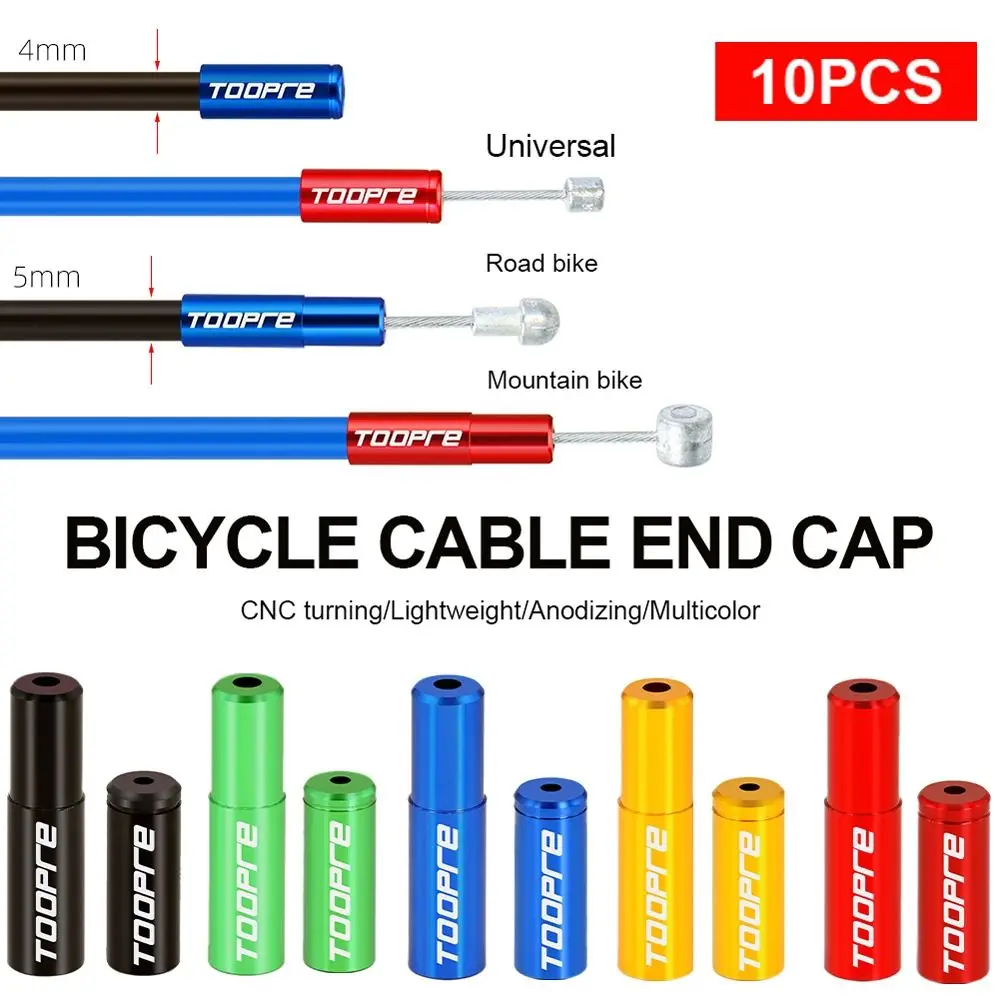 Tapón de Cable para bicicleta de montaña y carretera, accesorio de aleación de aluminio de 4mm y 5mm, 10 piezas - imagen 5