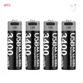 USB AA 3400mWh 4PC