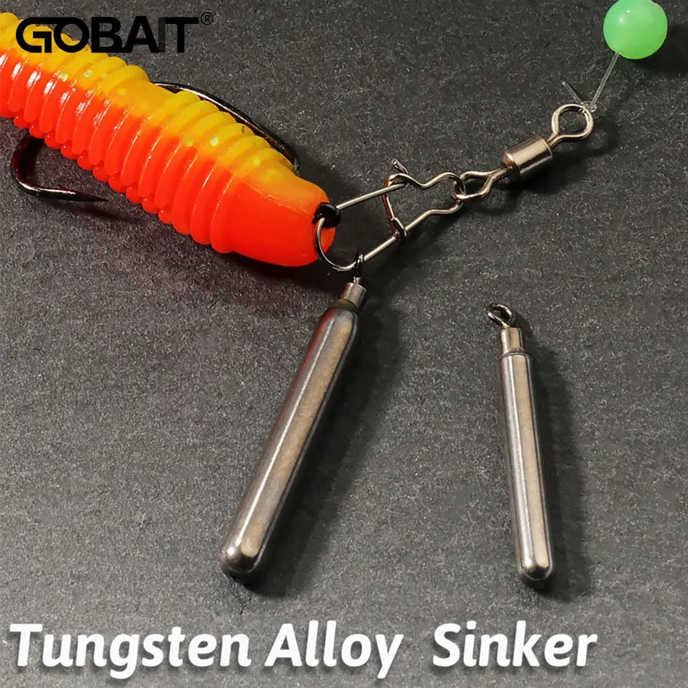 GOBAIT peso de Pesca de acero de tungsteno 5 unids/lote molde de plomo 3,5g 5,3g 7g tubo bala plomo colganteKit Pesca plantilla de Metal aparejos fundidos