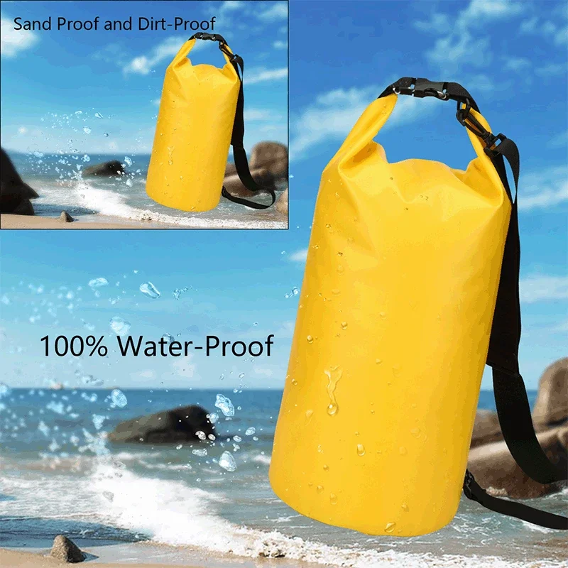 Paquete impermeable de playa Mochila al aire libre Rafting Montañismo Paquete de cubo de PVC Mochila de 10L - imagen 5