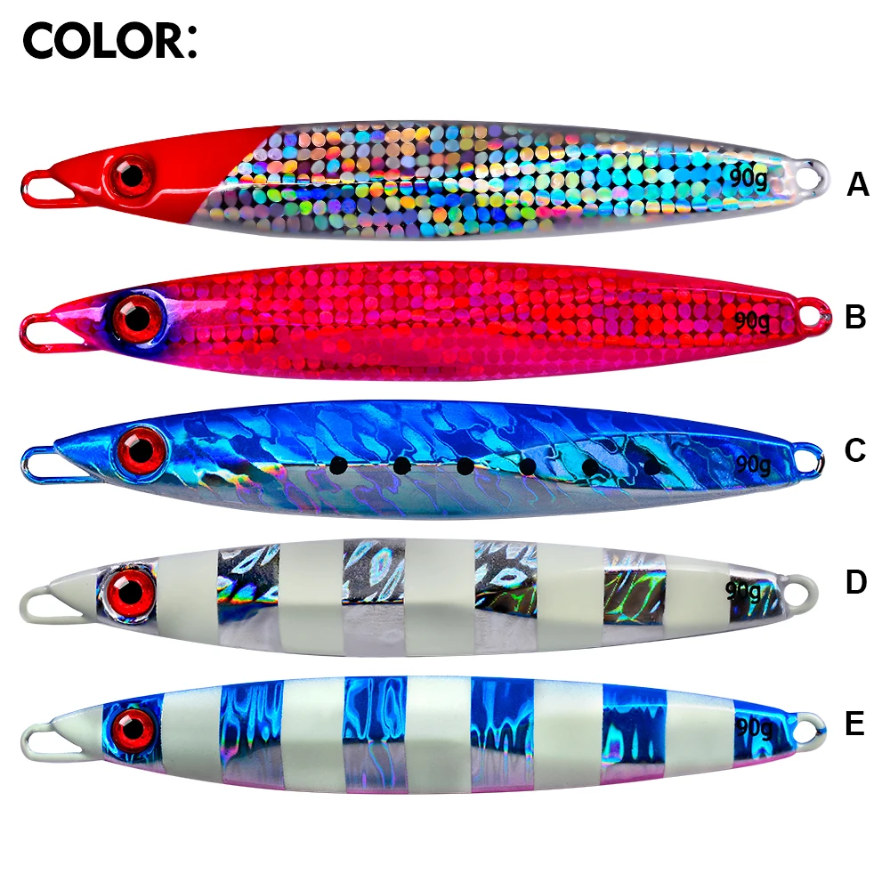 PROBEROS-señuelo de Pesca de Metal, cebo duro de fundición larga de 70g-90g, cuchara de hundimiento, Wobbler, Jigging, Swimbait, Isca, 1 ud. - imagen 3