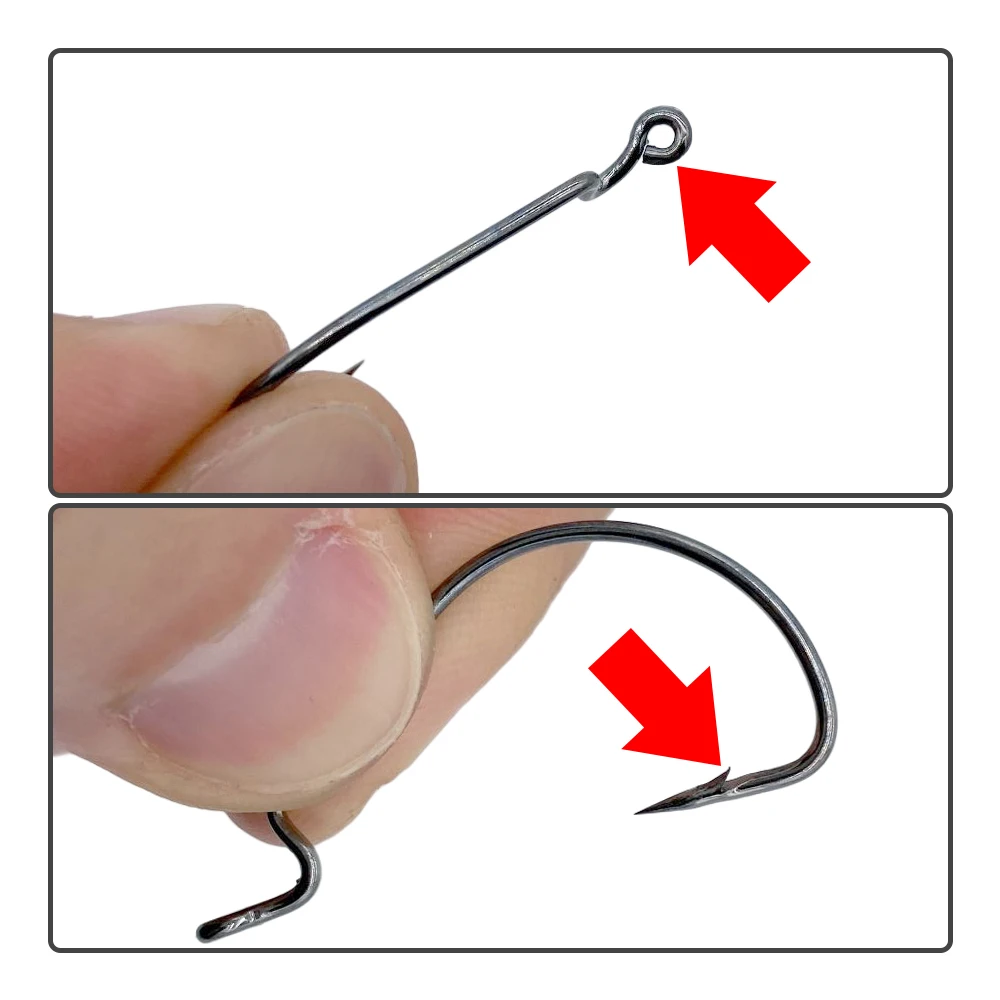 Crankbait níquel negro con anzuelo gap ancho para vinilo - imagen 3