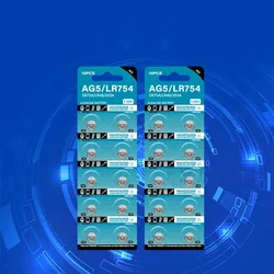 Pilas botón alcalinas AG5 para relojes y detectores de pesca