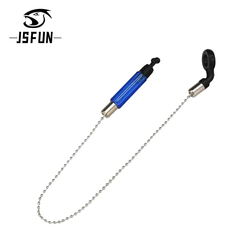 JSFUN alarmas de mordedura perchas de pesca de carpa bobinas intercambiadores indicadores alarma de pesca Swinger cadena de acero alarma de mordedura herramientas de pesca