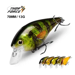 THORFORCE 7CM 13G cebo duro Artificial superficie pesca Wobbler señuelos flotante Crankbait Pike Walleye aparejos de lubina