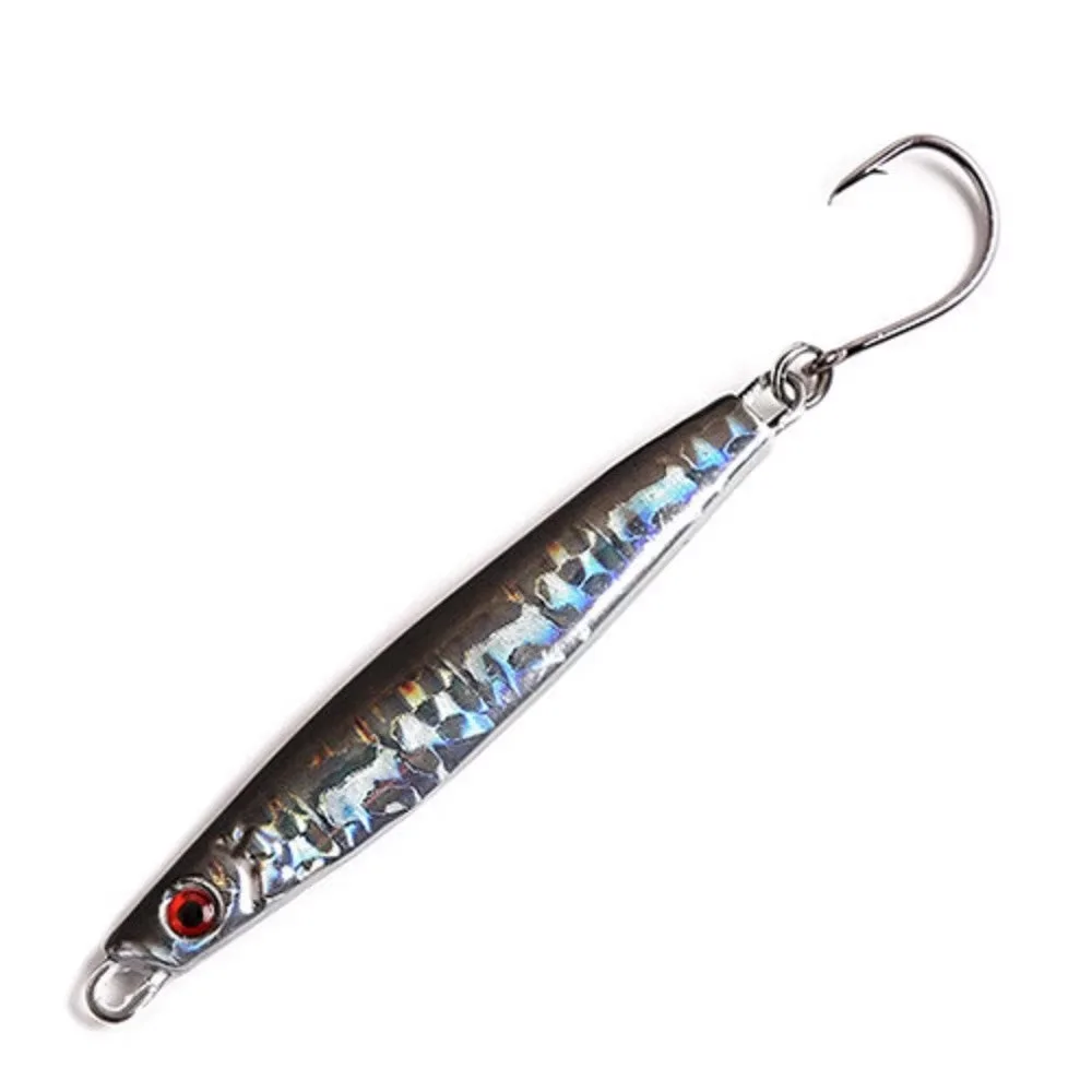 FTK 40g 60g Micro Jig luminoso señuelo de pesca de mar 9cm 10,5 cm cebo duro de Jigging de Metal con gancho de asistencia - imagen 4