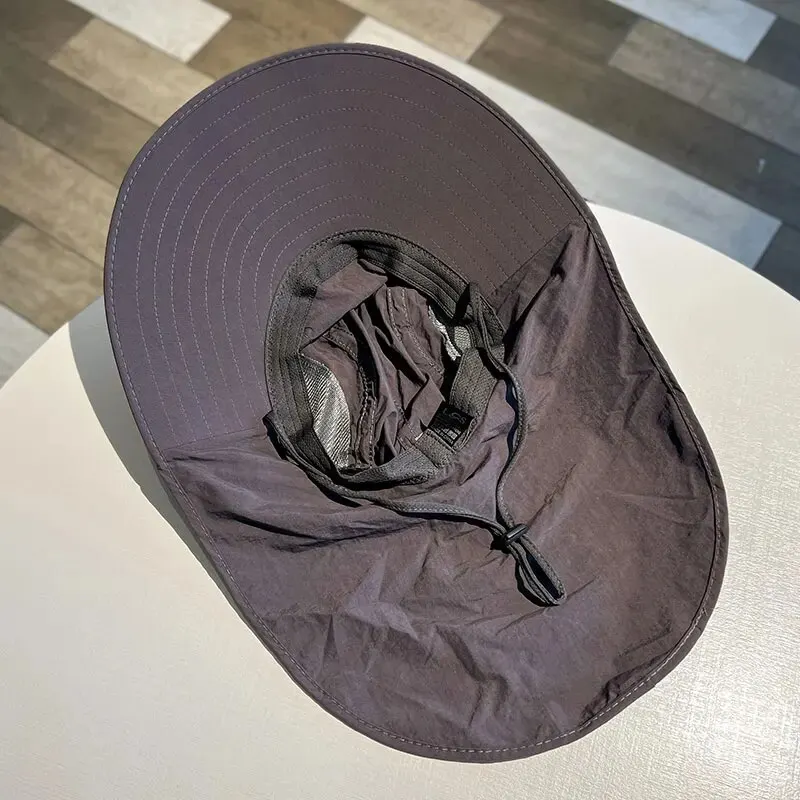 Sombrero para el sol Protección solar Protección UV Sombrero de malla transpirable ampliado Plegable para hombres y mujeres Pesca Camping Senderismo Sombrero de playa - imagen 5