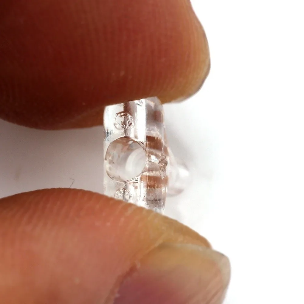 30 Uds. Aparejo de cuentas de pesca transparentes, doble agujero cruzado, aparejo Sabiki, cuentas cruzadas ovaladas, pesca en agua salada