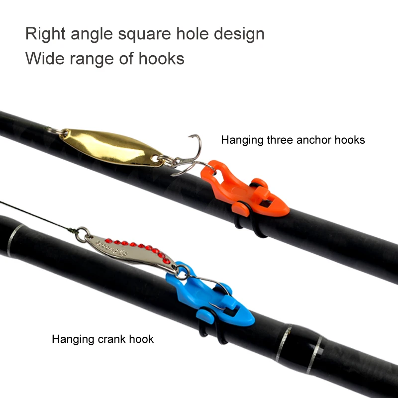 Gancho para caña de pescar, accesorio colgante de plástico, 6 piezas - imagen 2