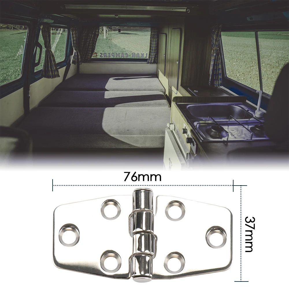 Bisagras plegables de acero inoxidable para puerta de armario, accesorios de ferretería marina para mesa y caja de madera, 180 °, 4 piezas - imagen 2