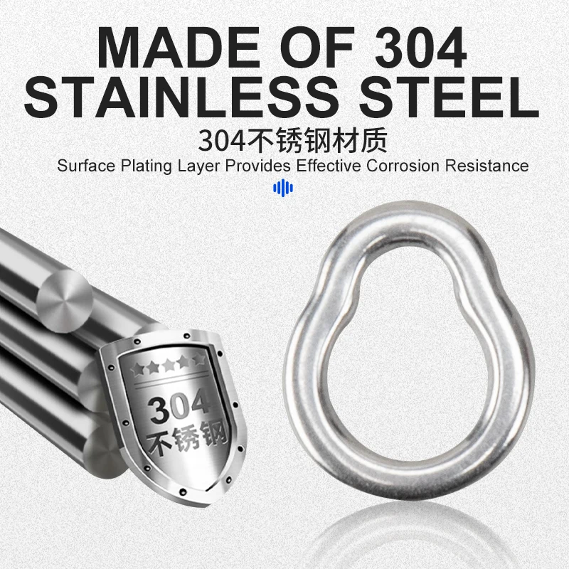 HT005 10 unids/bolsa anillos sólidos de pesca en forma de pera conector de accesorios de anillo giratorio de pesca de acero inoxidable sin costuras - imagen 5