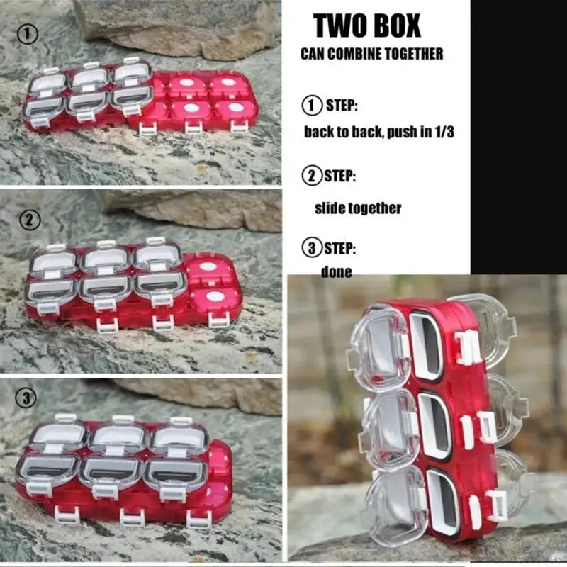 Caja imantada para anzuelos 6 compartimentos – Organizador profesional - imagen 5