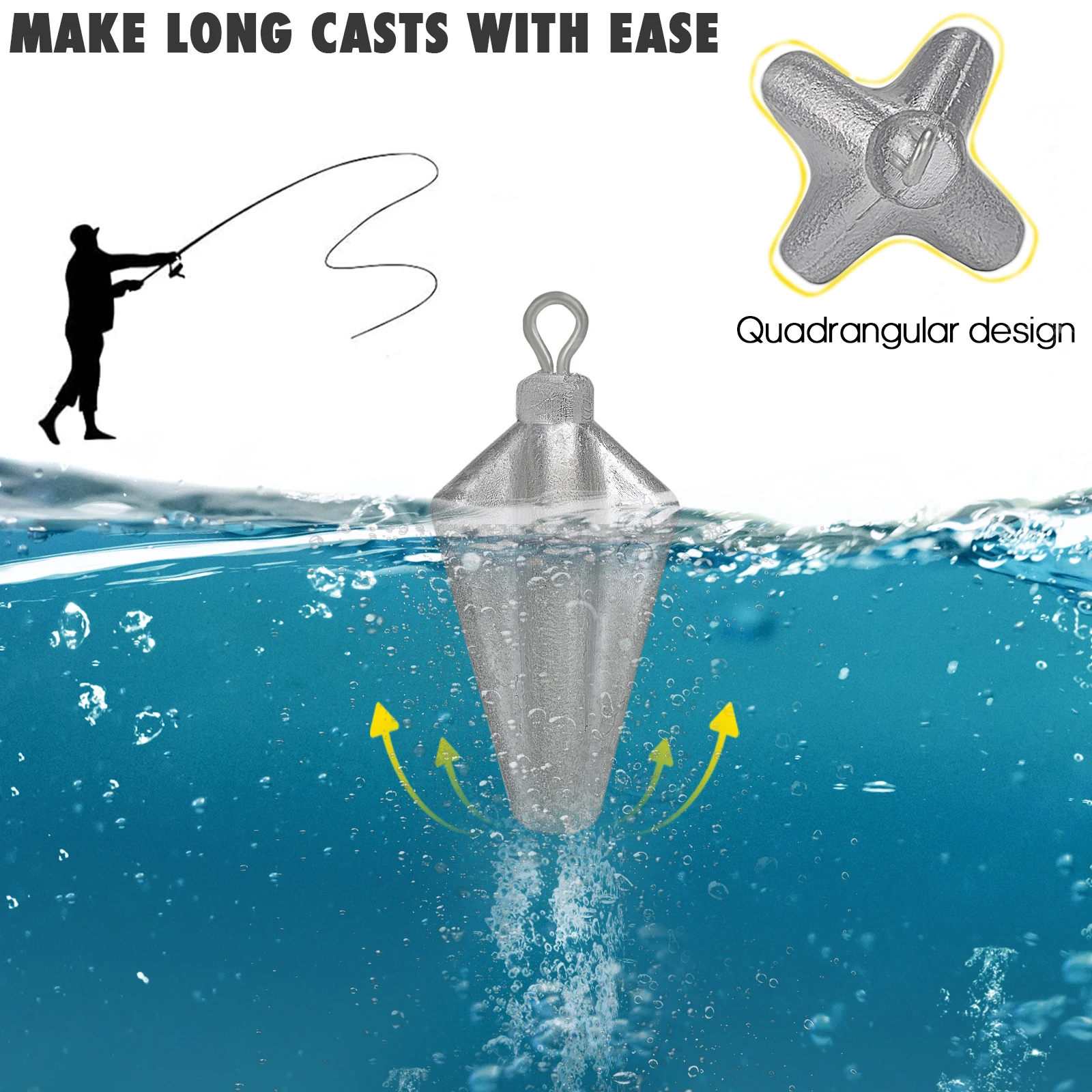 Plomos de pesca estrella THKFISH – Drop shot para mar y agua dulce - imagen 4