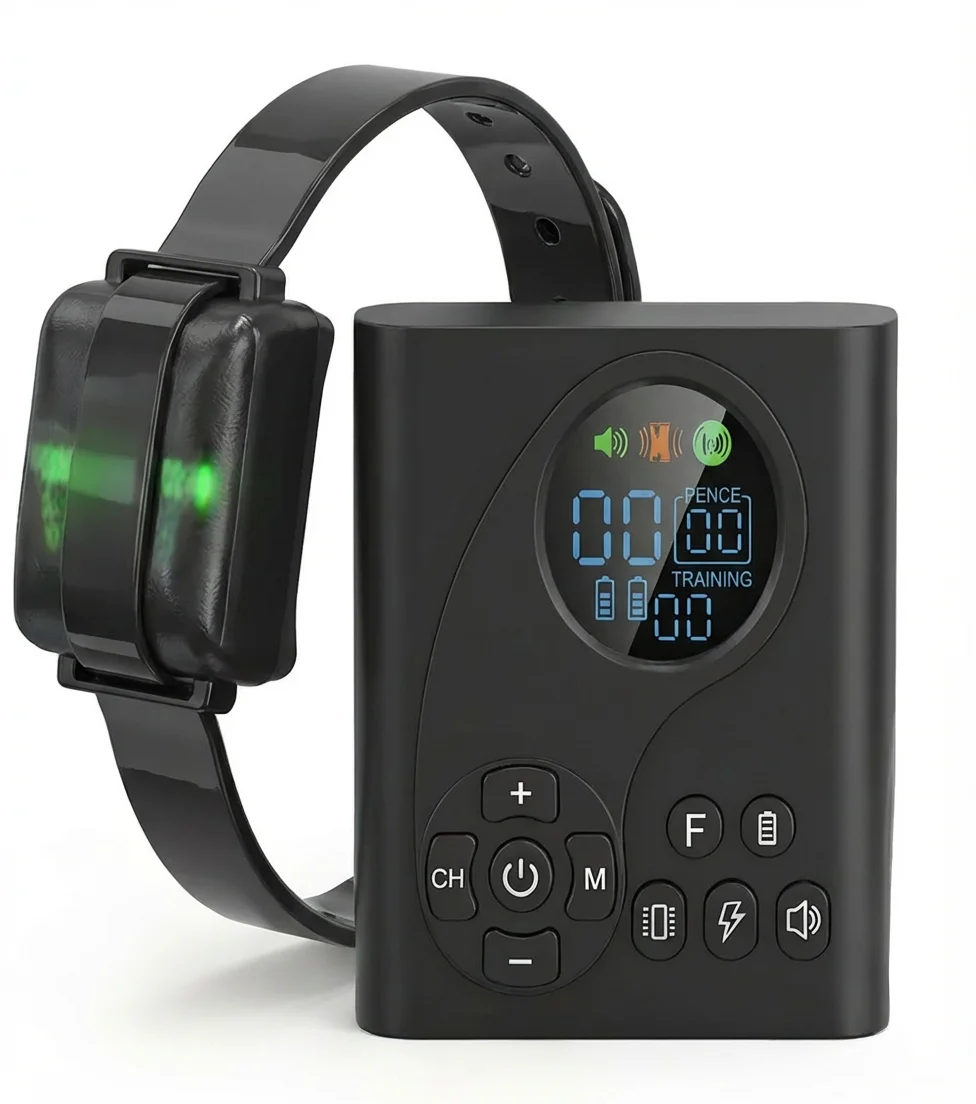 Valla eléctrica para perros inalámbrica con entrenador remoto, sistema de entrenamiento para mascotas 2 en 1, Collar de choque impermeable para perros, Control antiladridos - imagen 2