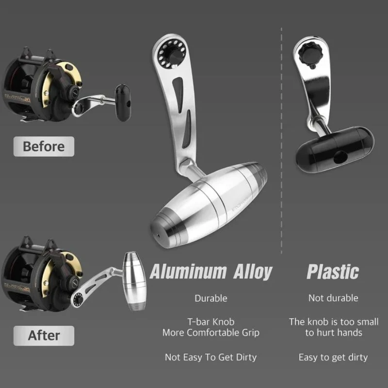 Gomexus mango único para Shimano TLD 20 25 aluminio 85MM con perilla - imagen 4