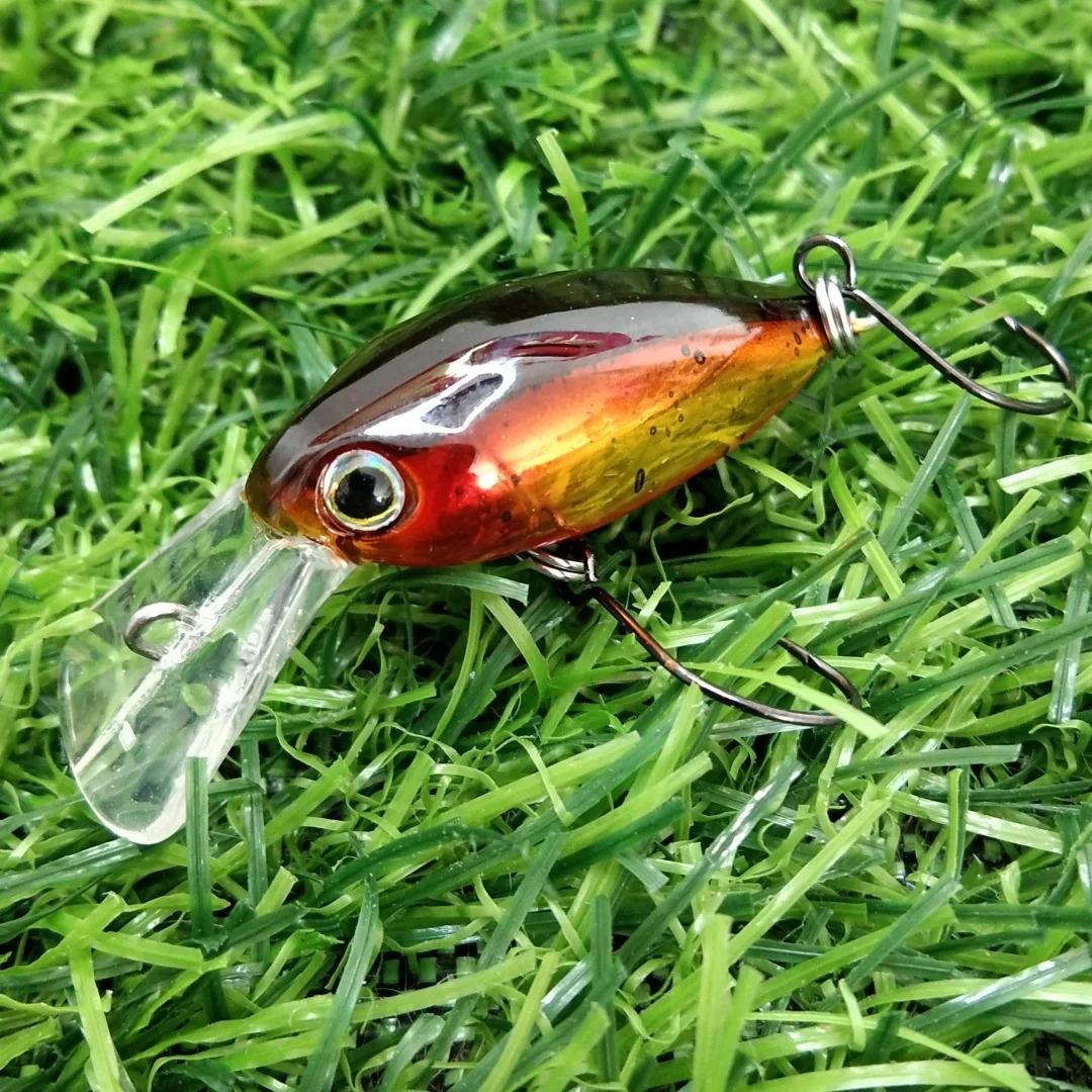 Swolfy 1 pieza 30mm 2,4g 30F pececillo flotante señuelo de Pesca profundidad 0-1,5 m aparejos de Pesca SwimBait Rout señuelo señuelo de agua superior