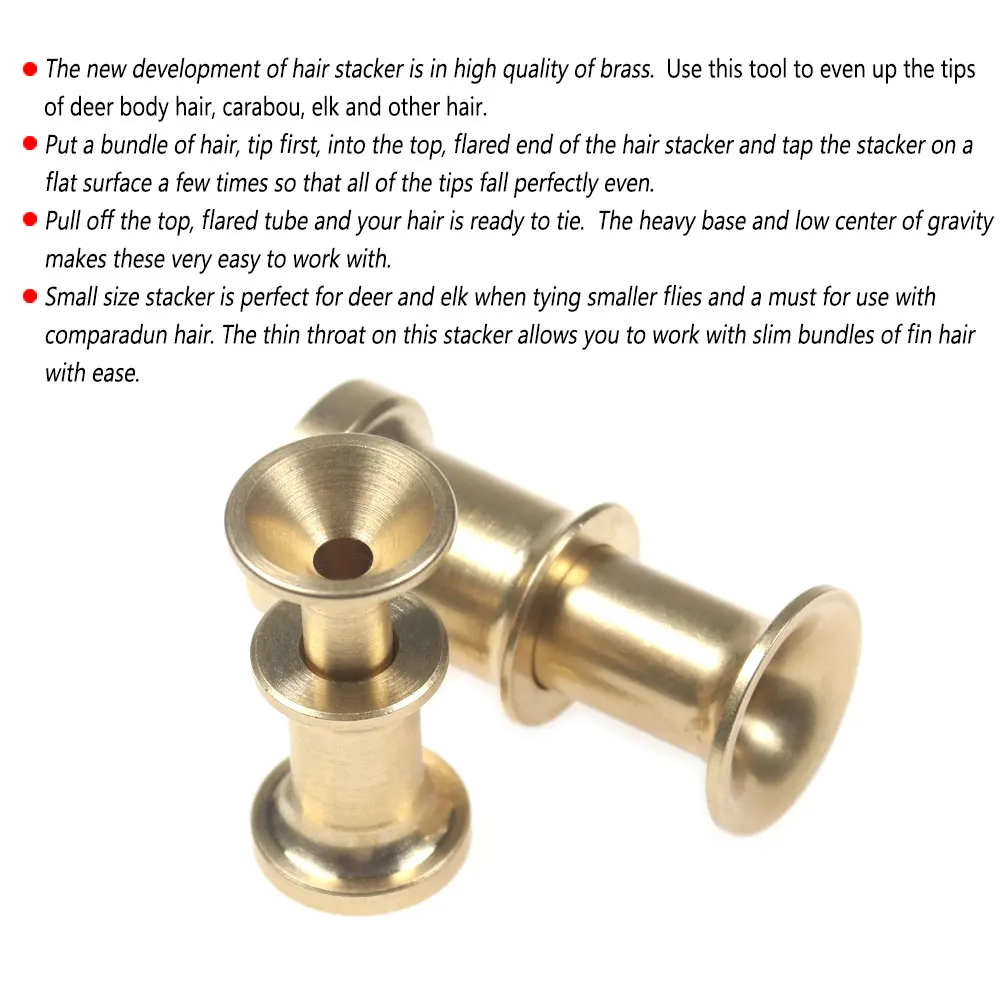 Bimoo, 1 pieza, apilador de pelo de latón, herramienta de atado de moscas, accesorio de atado de moscas desmontable, Pesca, trucha, cebo con mosca, señuelo, aparejos de pesca - imagen 5