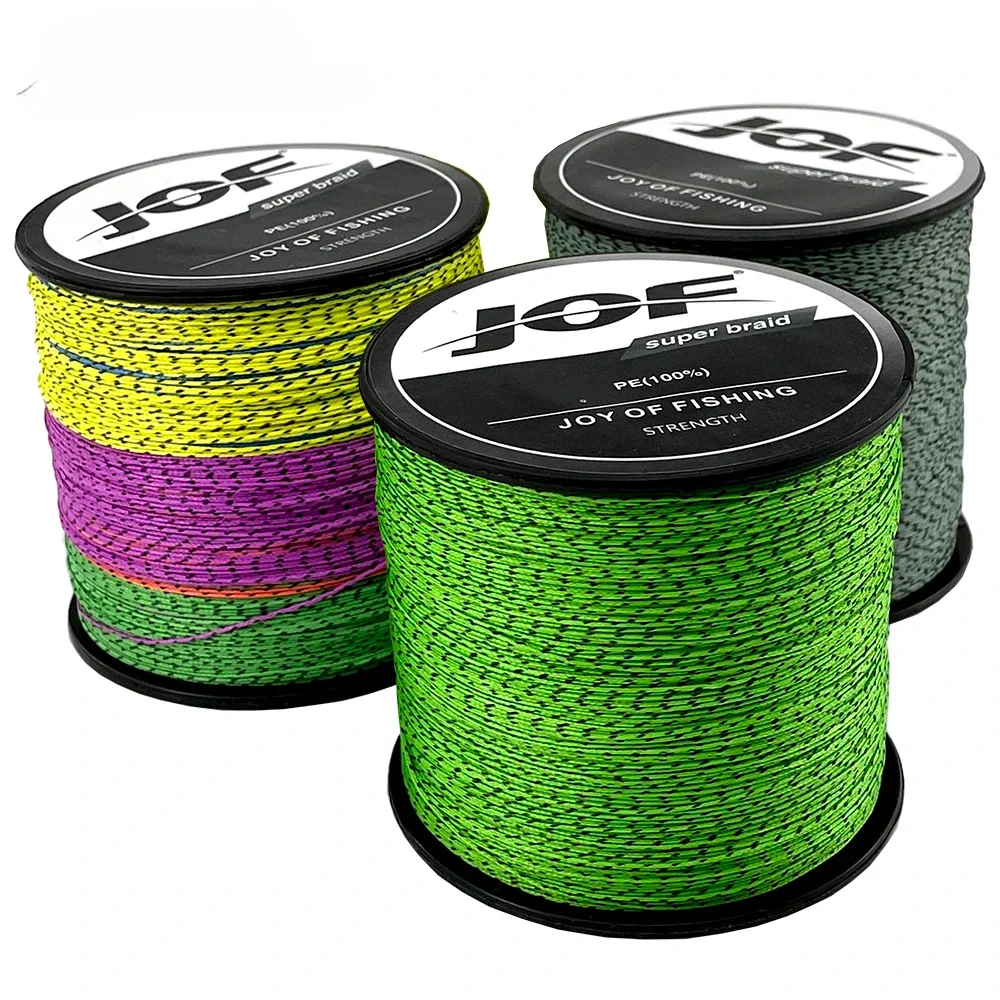 JOF 8 hebras 100M-1000M línea de pesca puntual 18-78LB PE multifilamet trenzado suave duradero pesca de carpa cable de mar 0,14-0,5mm - imagen 4