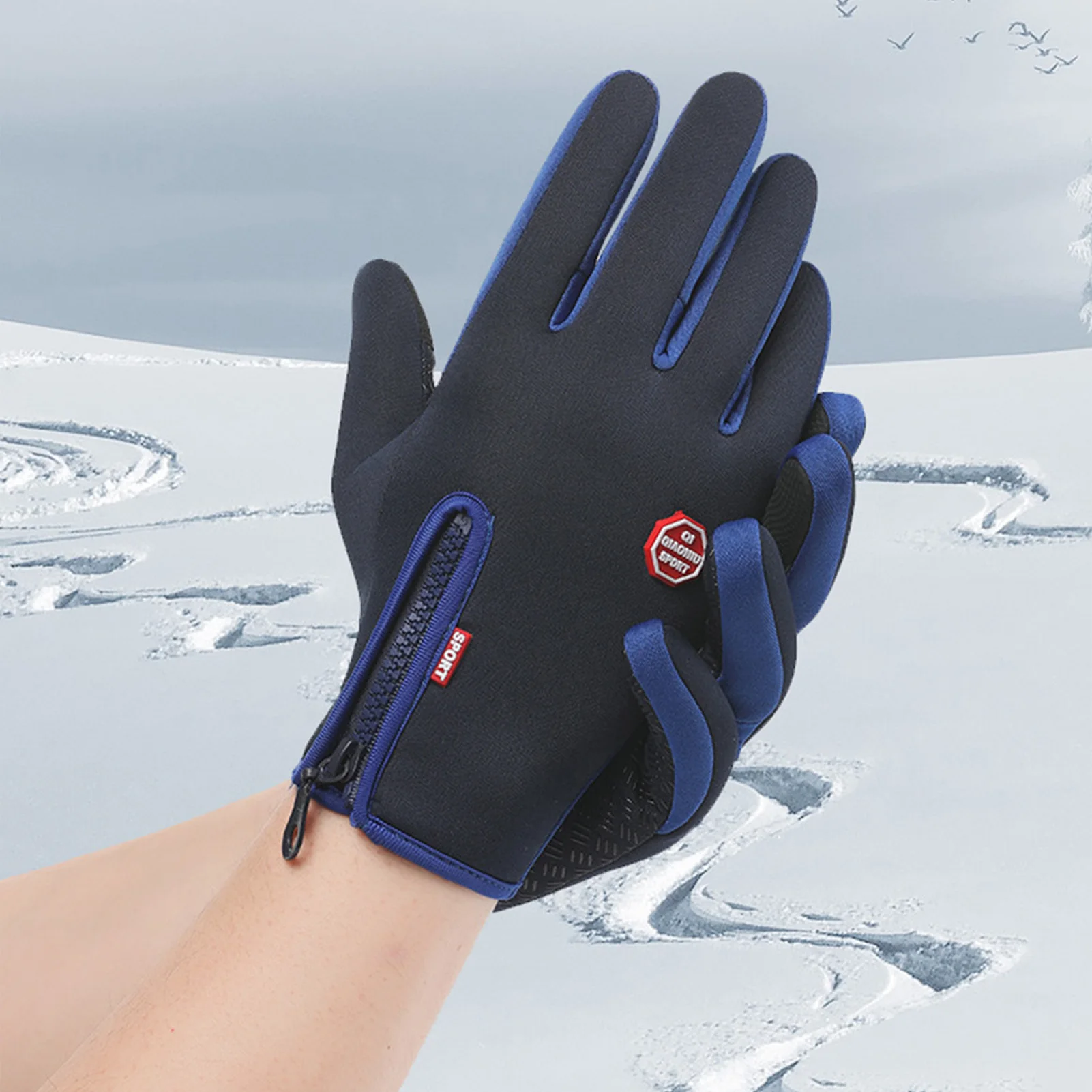 Guantes cortaviento con pantalla táctil, manoplas térmicas gruesas - imagen 5