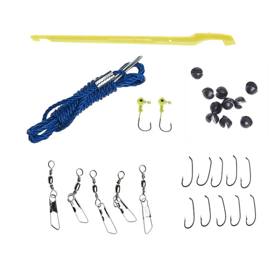 Kit de Señuelos de Pesca, 1 caja/41 Uds., kit de equipo de pesca con caja de aparejos aprobada para lubina, trucha, Panfish, configuración preinstalada para agua dulce - imagen 5