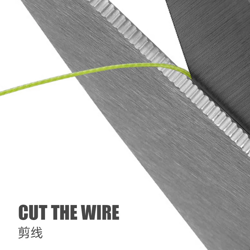 Tijeras de hilo de pescar de acero inoxidable, tijeras de hilo de pescar de PE multifuncionales, tijeras pequeñas con dientes para pesca al aire libre - imagen 4