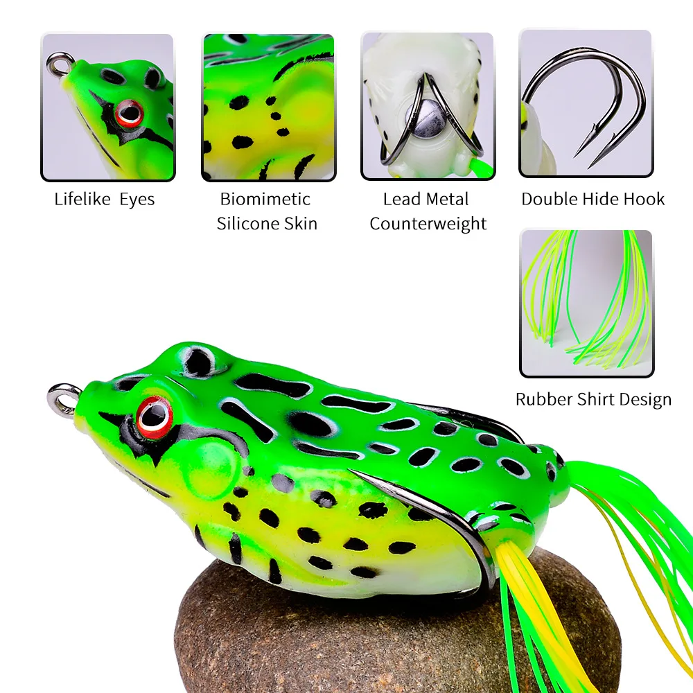 Señuelo Topwater Rana para lubina – flota y salta sobre superficie - imagen 3