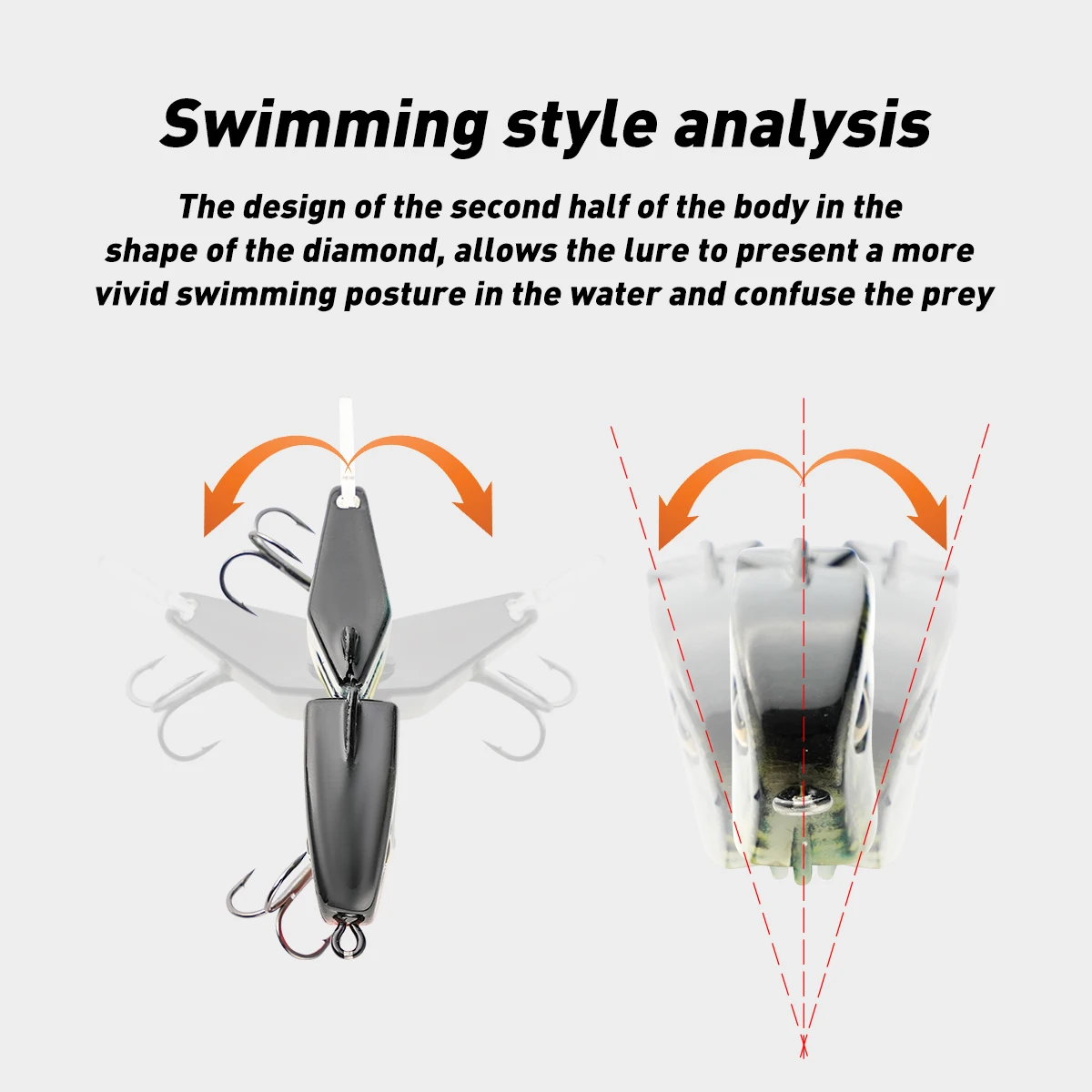 Johncoo Señuelo Hundido Doble Sección – Cebo natación spinning - imagen 4