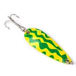 Cucharas giratorias de metal para trucha con lentejuelas