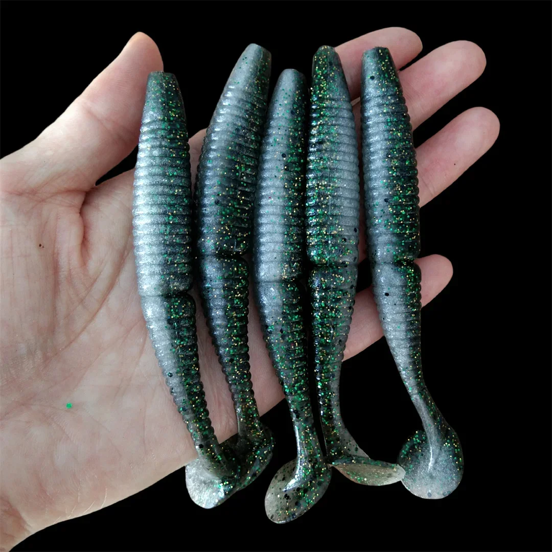 5 uds 10cm 8,6g señuelo suave cebo Artificial Swimbait cebos de carpa Wobblers peces mosca océano LAKE aparejos de Pesca - imagen 2
