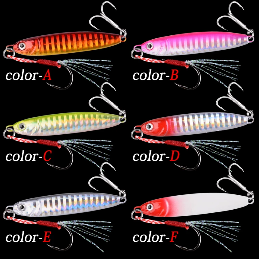 Señuelos giratorios duros de Metal para pesca, anzuelo de lubina, Crankbait, de hundimiento largo, 6 unids/lote, 15g - imagen 3