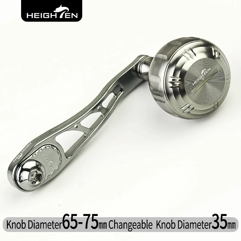 HEIGHTEN Baitcaster, mango único, longitud del eje ajustable de 65mm a 75mm con perilla de 35mm, accesorios de modificación de pesca con señuelo