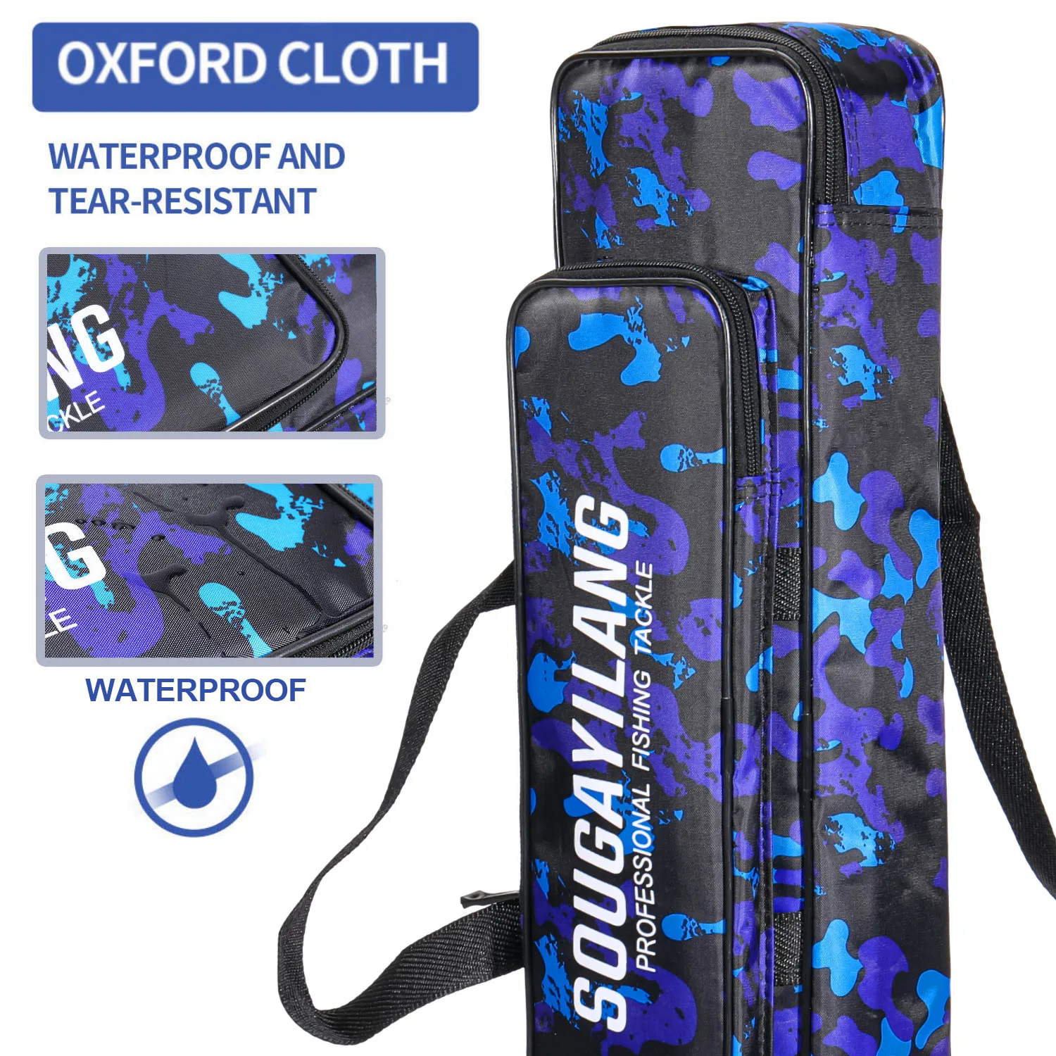 Sougayilang Funda profesional para caña de pescar – Oxford impermeable - imagen 5