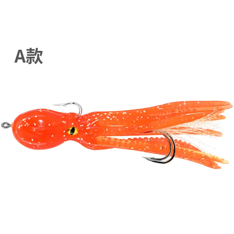 Señuelo de pesca de pulpo artificial, peso de plomo, construcción en ganchos dobles, 11cm, 22g, Jigbait de pesca en barco, señuelos artificiales, 1 pieza en oferta - imagen 3