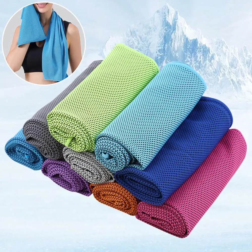 Toalla refrescante de hielo transpirable, portátil, de secado rápido, súper absorbente, toalla refrescante de verano de alta calidad para deportes al aire libre y Fitness