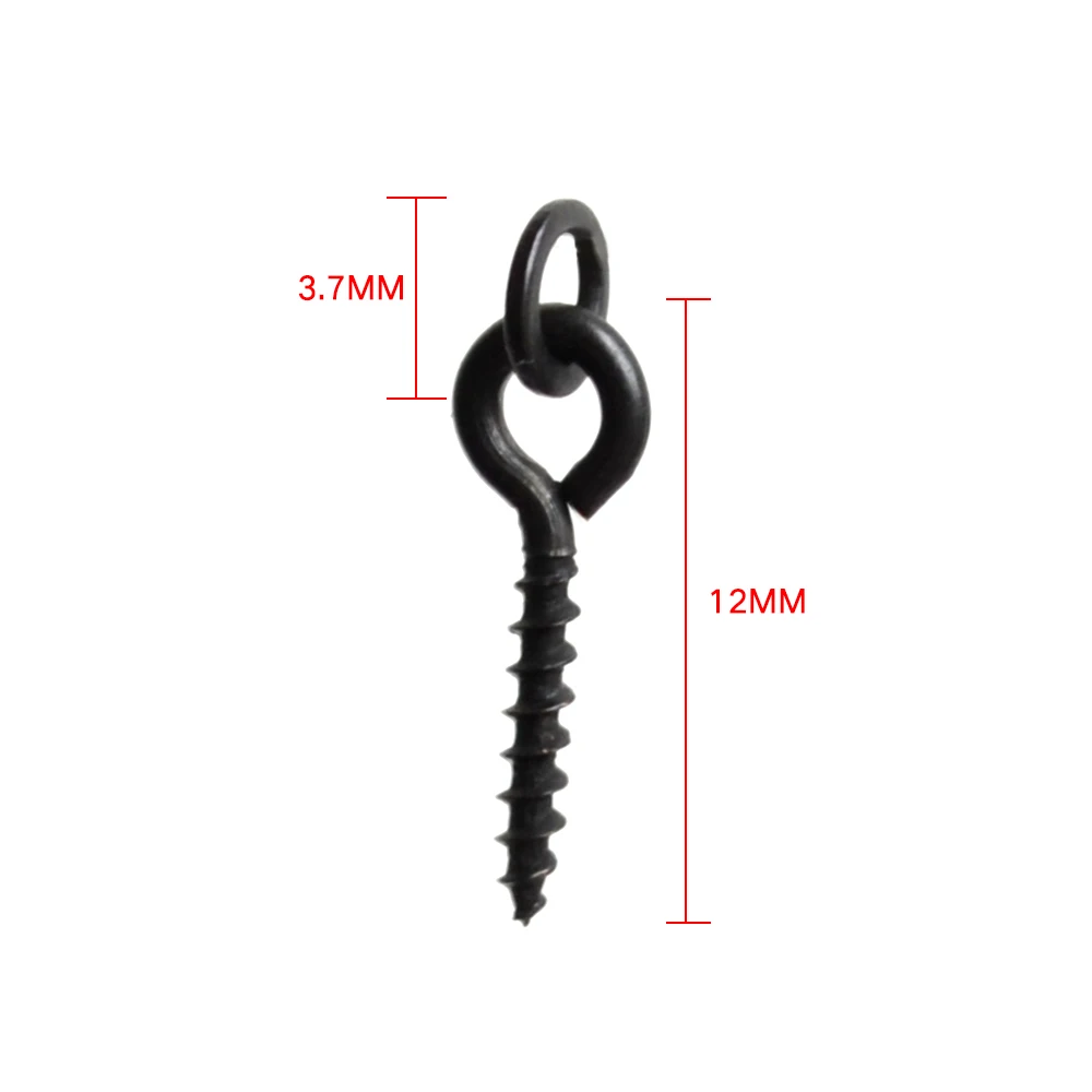 Tornillo de Boilie de pesca de carpa con anillo sólido, herramienta de cebo Chod Rigs, aparejos de pesca AS001, 20 piezas - imagen 4