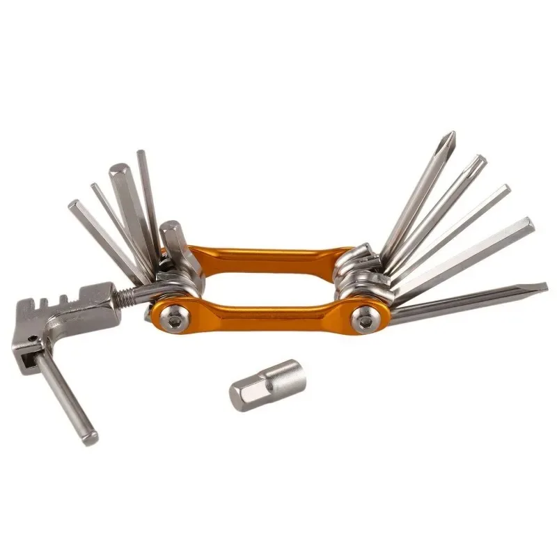 Juego de llaves hexagonales portátiles para bicicleta con rompedor de cadena, herramienta de reparación multifunción compacta para mantenimiento de ciclismo, conducción al aire libre - imagen 4