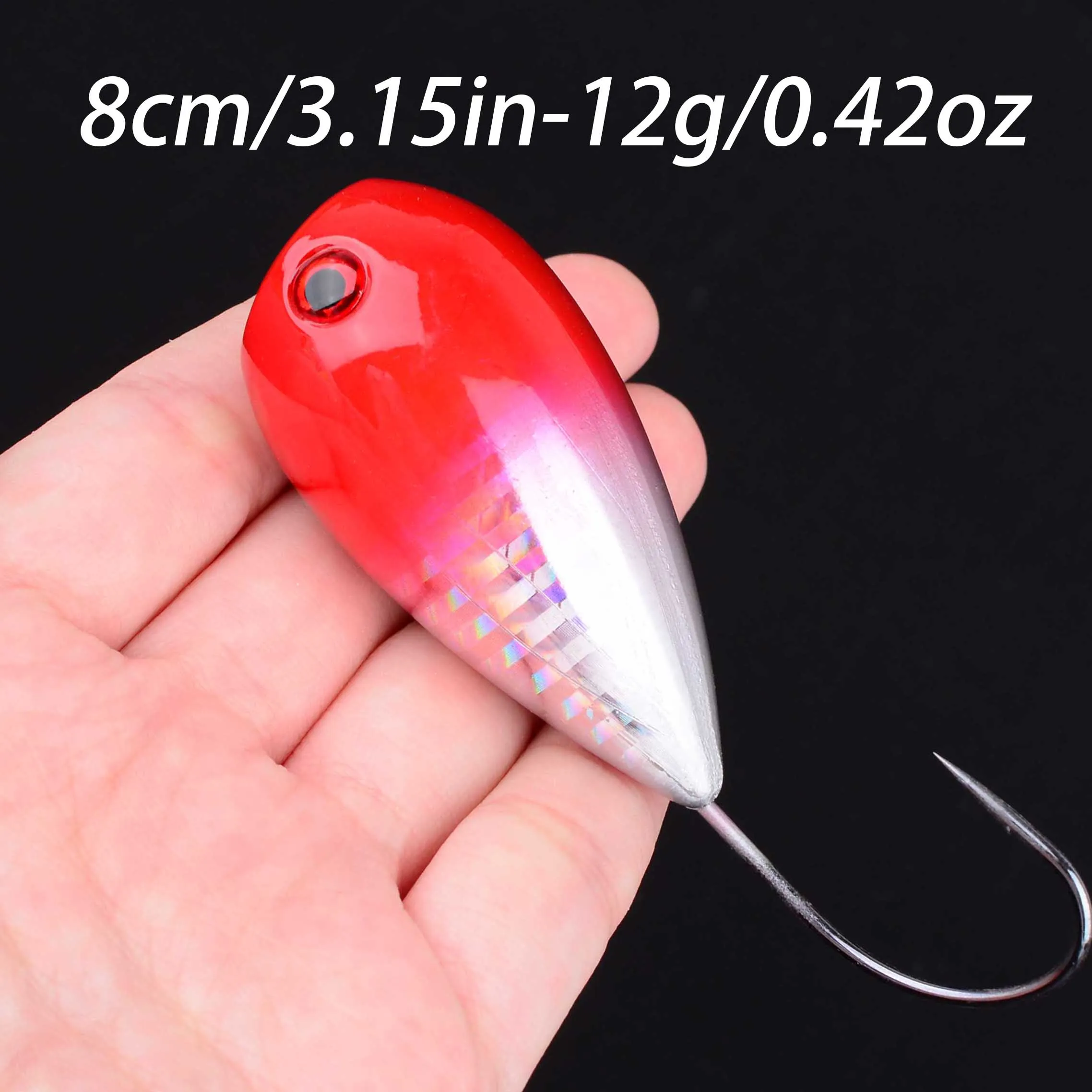 Señuelo Popper de Plástico Duro – Artificial de superficie con anzuelo - imagen 2