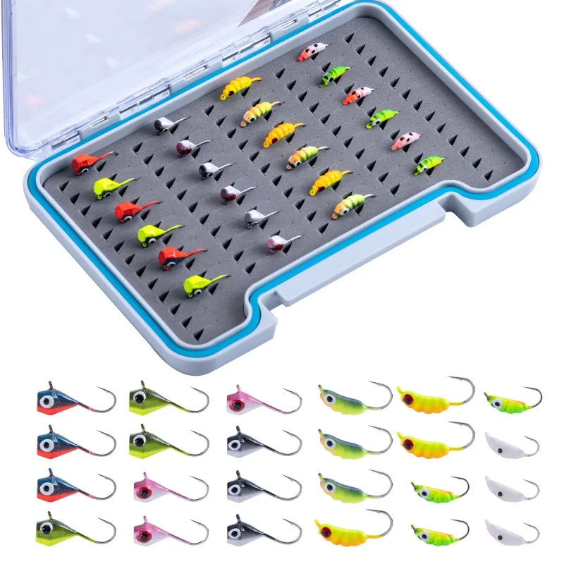 Goture Jigs de tungsteno para hielo – Punta afilada con púas