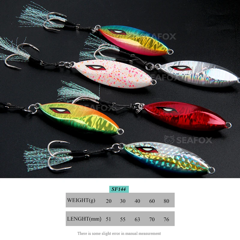 Jig Metálico Luminoso 3D – Slow Jigging para Pesca en Mar - imagen 5