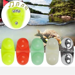 Sonajero doble para pesca portátil con cuentas campana atrae peces