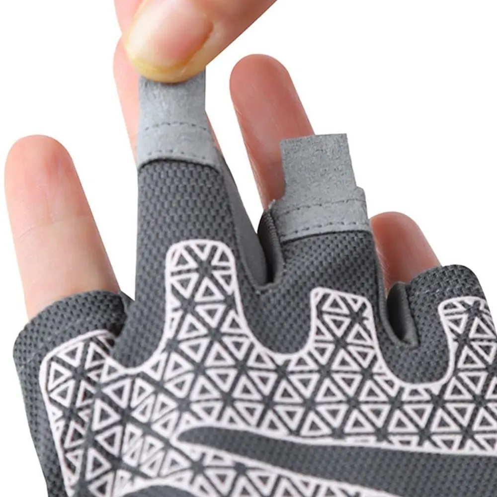 Cómodos guantes de ciclismo de medio dedo de alta elasticidad para deportes al aire libre Fitness guantes de seda de hielo para conducir y pescar - imagen 3