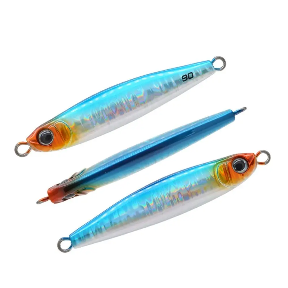 Señuelo de pesca de aleación de plomo con estampado 3D, cebo de Metal de caballa española, 45g, 60g, cebo de alambre, Swimbait, pesca en mar, señuelo de Jigging - imagen 3
