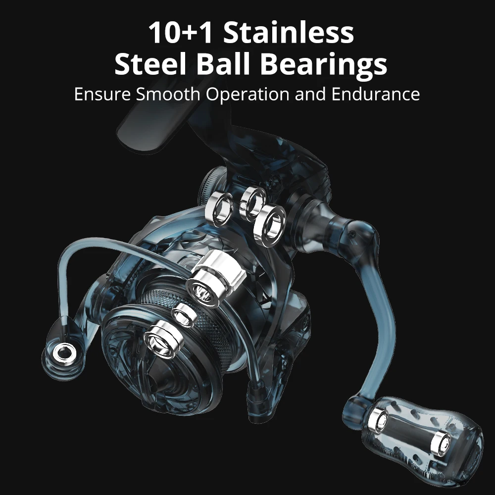 KastKing-carrete de pesca giratorio, herramienta de arrastre de 4,5 KG máximo, 10BB + 1RB, Ratio de engranaje de 6,2: 1, peso de 131g - imagen 5