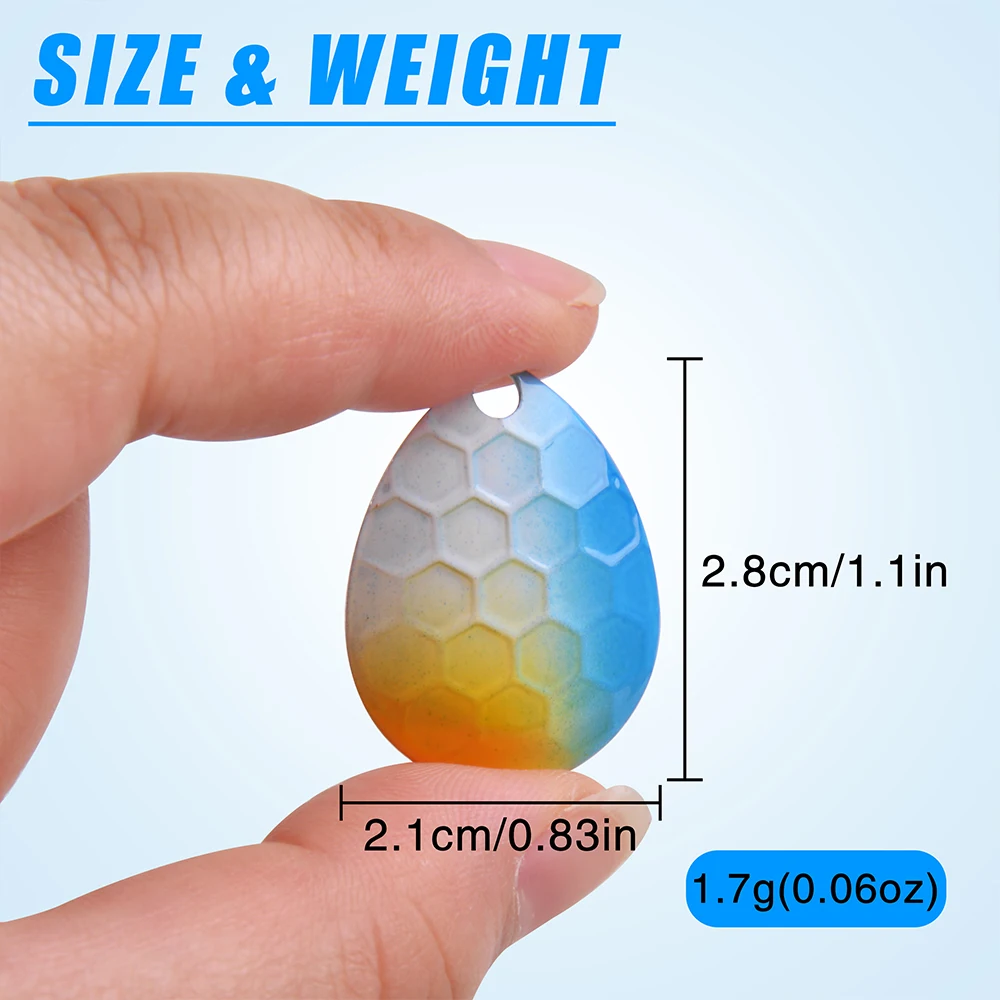 Señuelo de pesca con cuchillas giratorias, aparejo Walleye, accesorios de bricolaje para Walleye Spinner Crawler, arnés, ganchos de pesca con cuentas, 15 Uds. - imagen 3